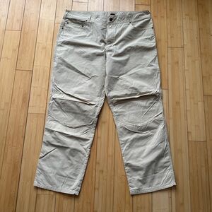 Orvis Men’s Khaki Cotton Canvas Pants Size 40 x 28.5 Outdoor Casual